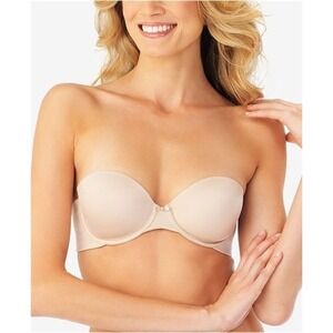NWOT Vanity Fair 36DD Beauty Back Strapless Bra 74345 Beige 126948